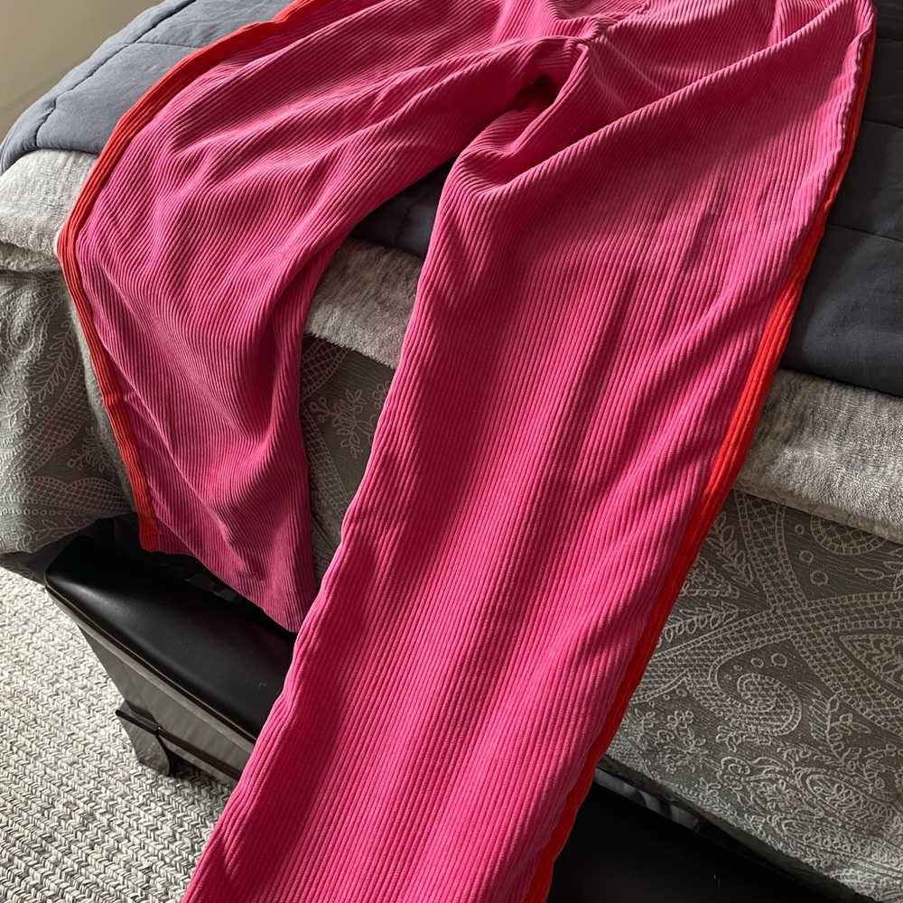 Red & Pink corduroy pants